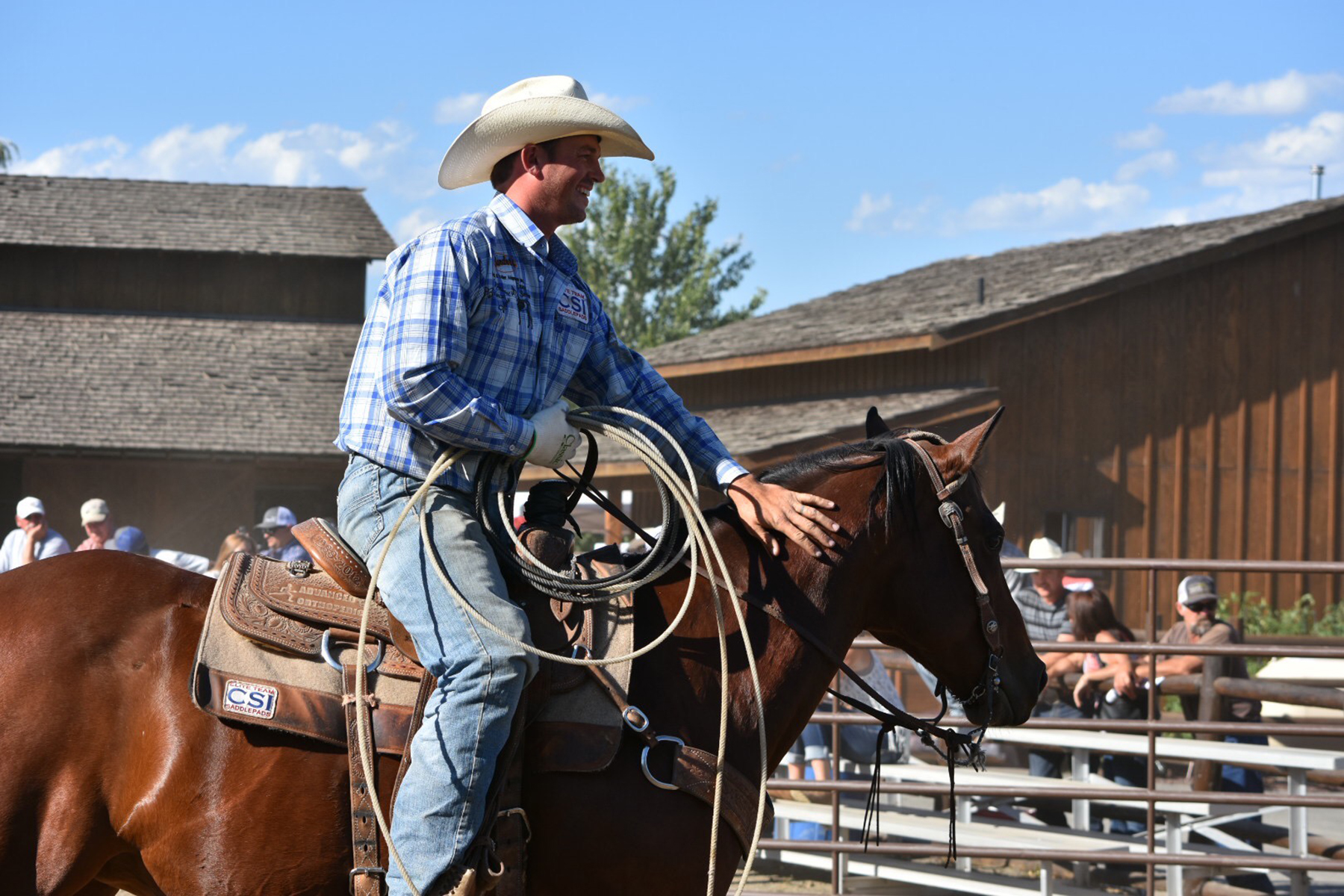 Russell Cardoza rides with CSI Saddle Pad