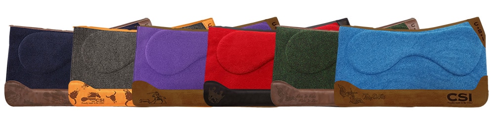 CSI Saddle Pads Standard Western Custom Engraving Options