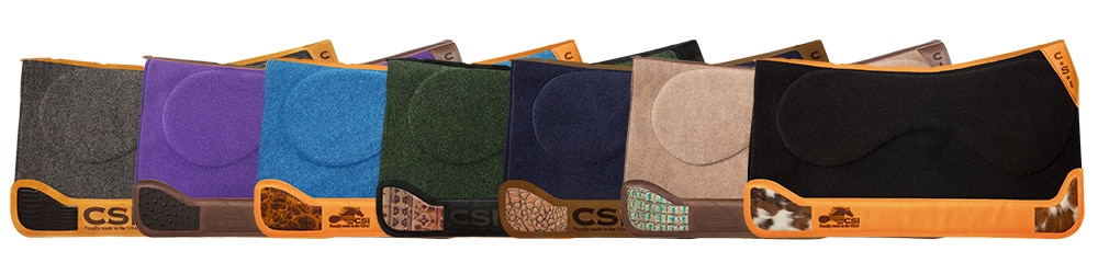 CSI Saddle Pad Western Cut Custom Inlay Options