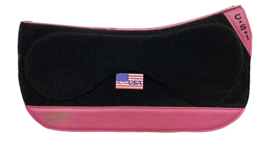 Colored Wear Leather CSI Saddle Pad