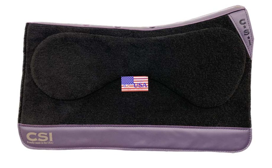 Colored Wear Leather CSI Saddle Pad